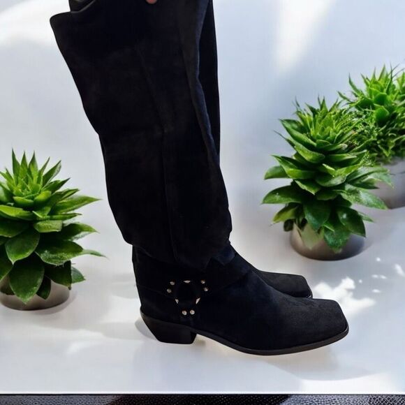 Free People Lockhart Harness Boot NIB Size 38.5 Black
